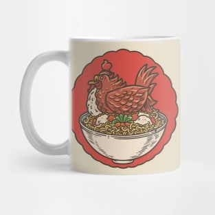 Funny chicken and rice design Mug